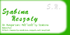 szabina meszoly business card